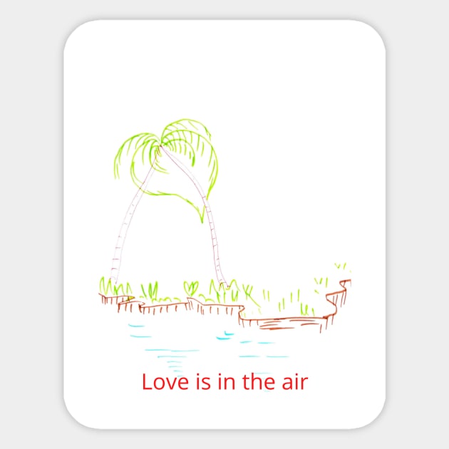 Love is in the air Sticker by Gnanadev